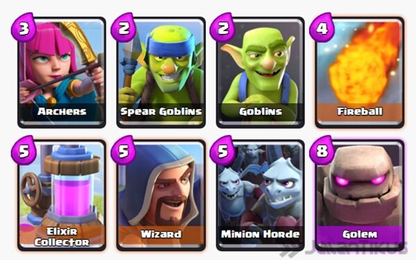 Kombinasi Battle Deck Golem Terbaik 11