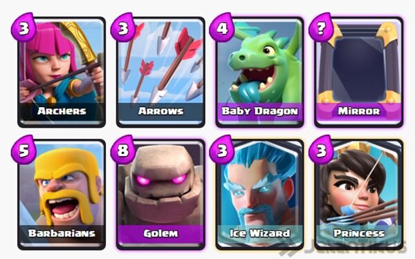 Kombinasi Battle Deck Golem Terbaik 14