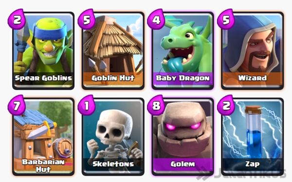 Kombinasi Battle Deck Golem Terbaik 3
