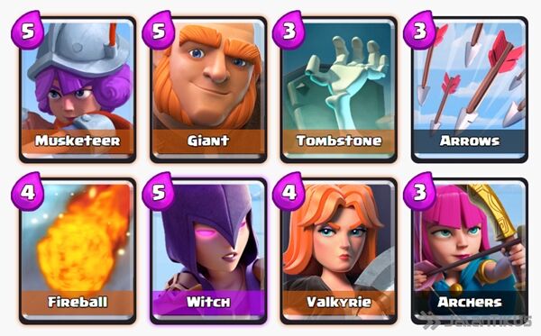 Battle Deck Witch Clash Royale 13