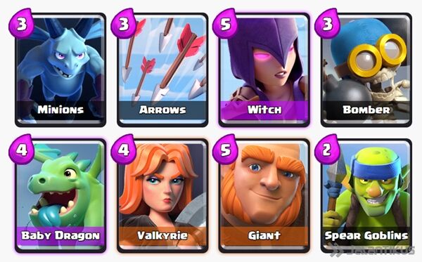 Battle Deck Witch Clash Royale 15