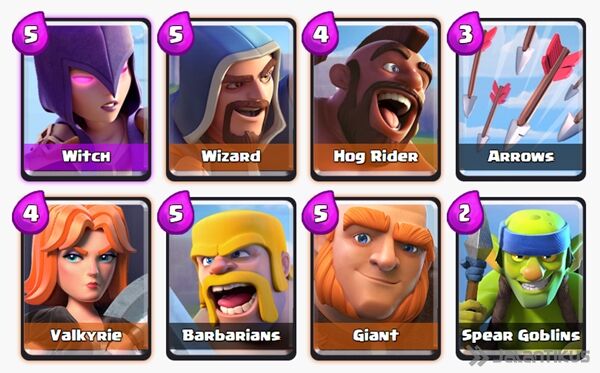 Battle Deck Witch Clash Royale 16