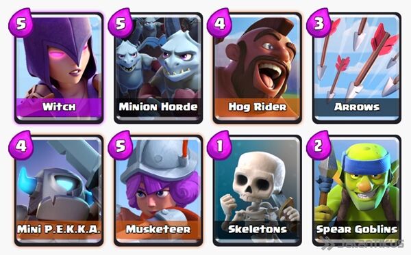 Battle Deck Witch Clash Royale 2
