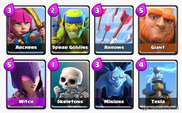 Battle Deck Witch Clash Royale 7