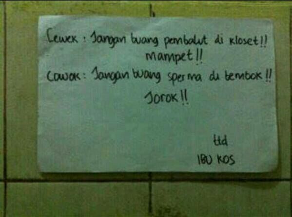 Peraturan dari ibu kost 0