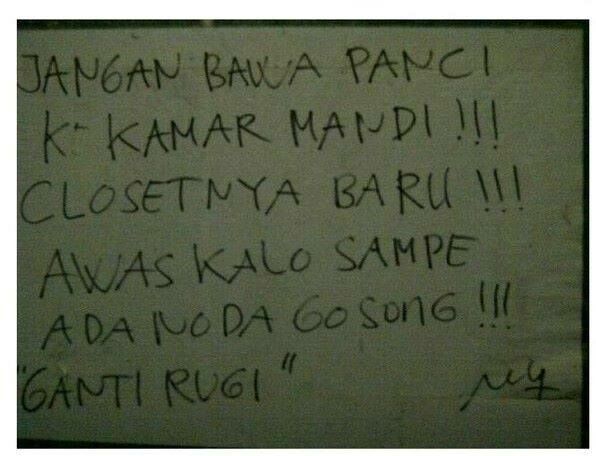 Peraturan dari ibu kost 13