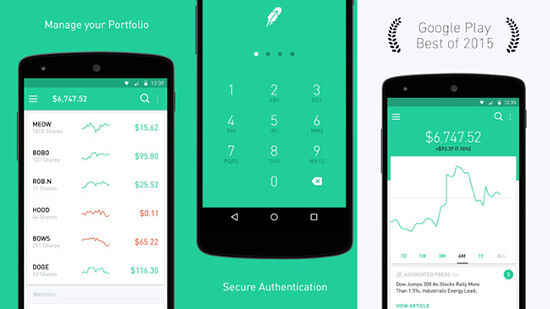 Best Use of Material Design - Robinhood