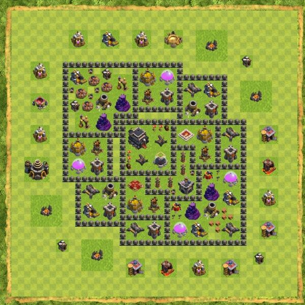 Base Hybrid Coc Th 9 Terbaru 15