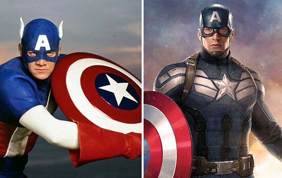 superhero dulu vs sekarang Captain America