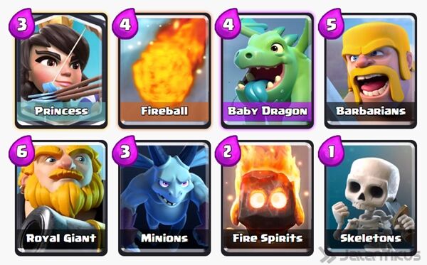 Battle Deck Princess Clash Royale 1