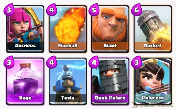 Battle Deck Princess Clash Royale 19