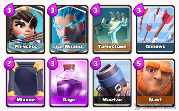 Battle Deck Princess Clash Royale 3