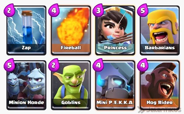 Battle Deck Princess Clash Royale 4