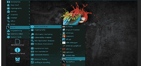 sistem operasi hacker terbaik Parrot-sec forensic os