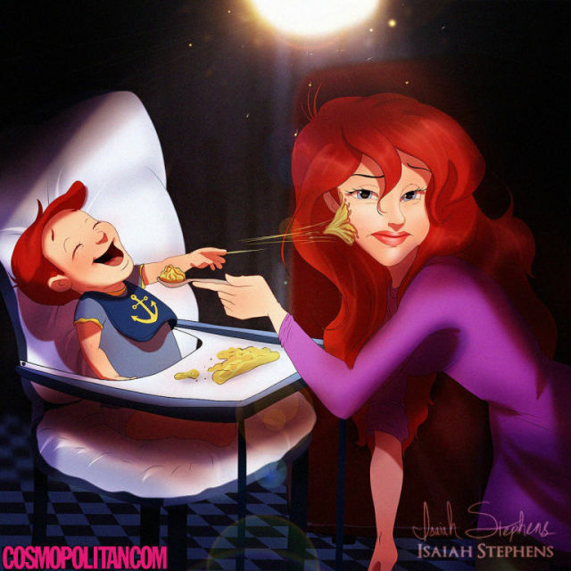 Ilustrasi Karakter Disney Saat Punya Anak 3