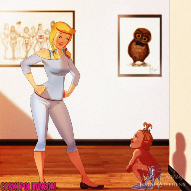 Ilustrasi Karakter Disney Saat Punya Anak 6