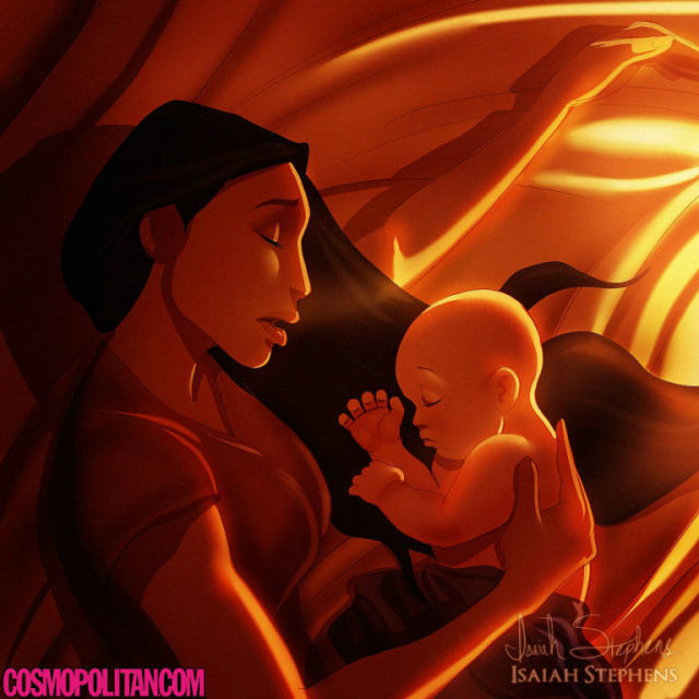 Ilustrasi Karakter Disney Saat Punya Anak 7