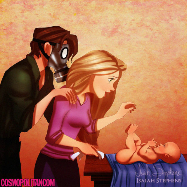 Ilustrasi Karakter Disney Saat Punya Anak 8