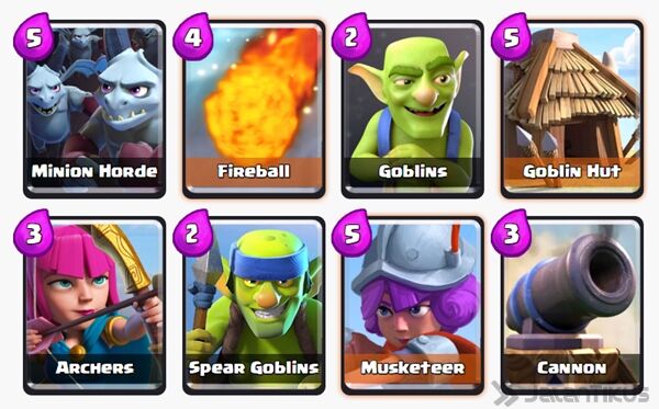 Battle Deck Archers Clash Royale 1