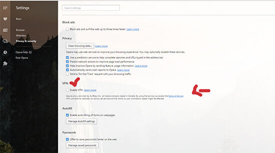aktifkan melalui pengaturan