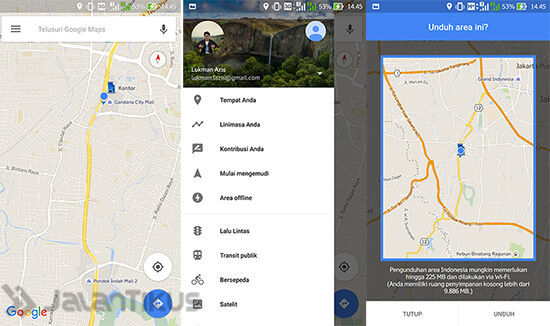 Download peta offline Google Maps