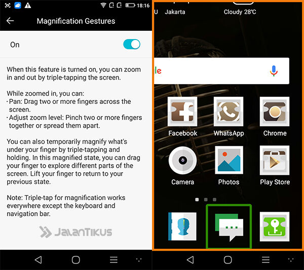 Smartphone Android Pengguna Gangguan Penglihatan 3