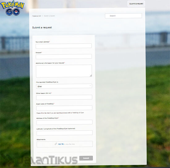 formulis permintaan pokestop