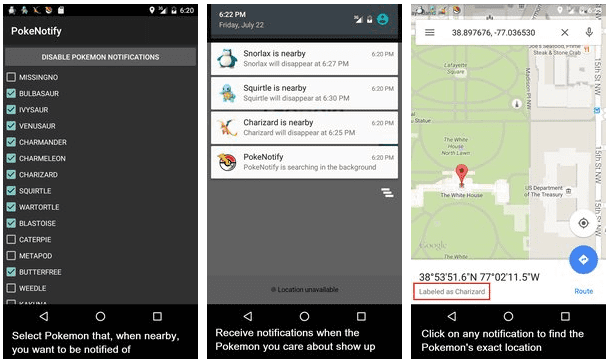 Notifications For Pokemon Go