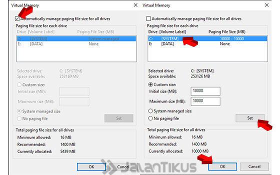 cara menambah ram pc 5