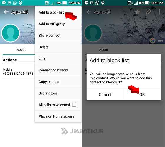 cara blokir nomor telepon di hp asus 3