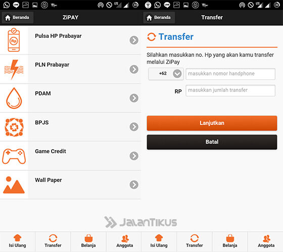 Dapat Pulsa Gratis Dari Aplikasi Zipay 3
