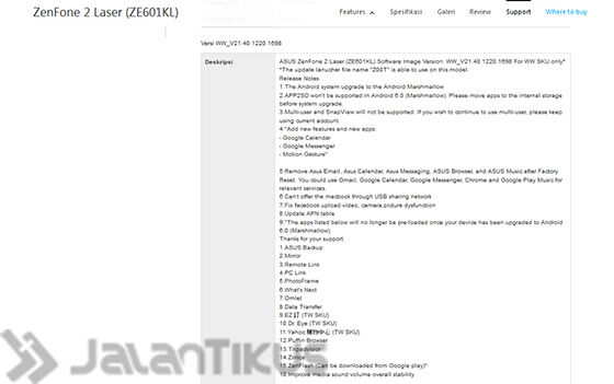 cara update Marshmallow ZenFone 2