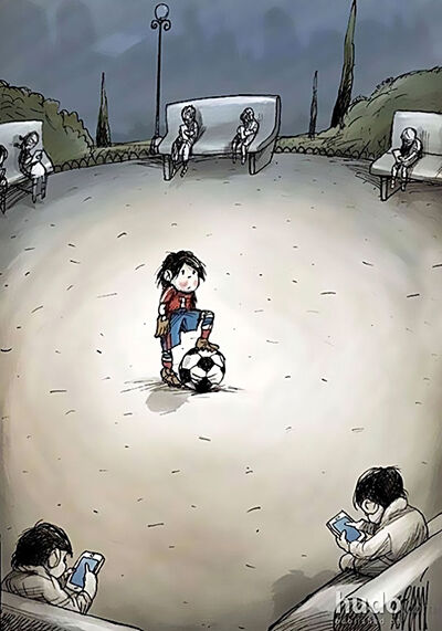 Ilustrasi Menyedihkan Dampak Smartphone 6