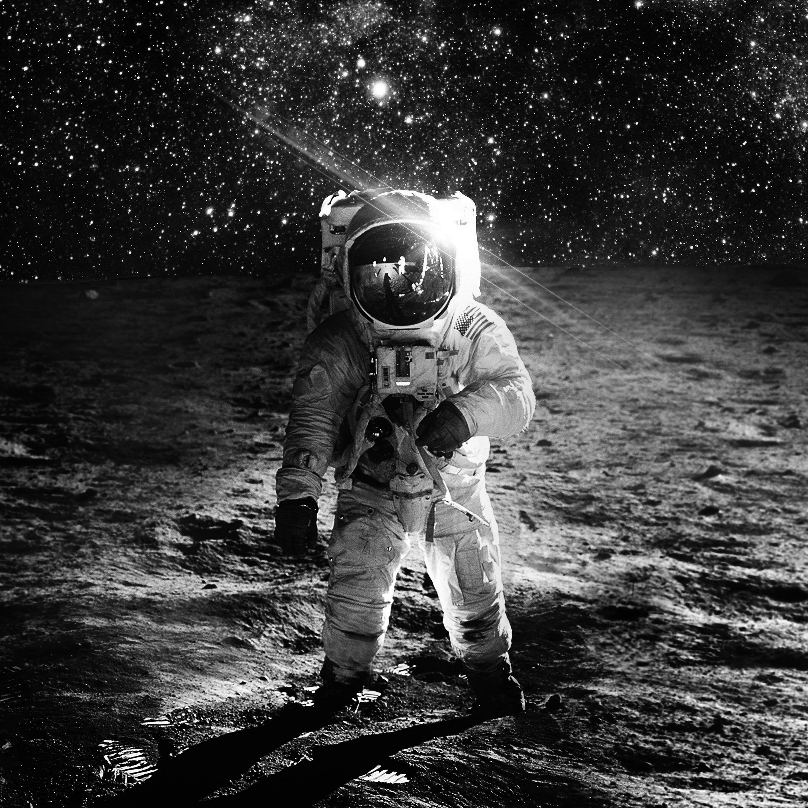 Astronaut On Moon Art