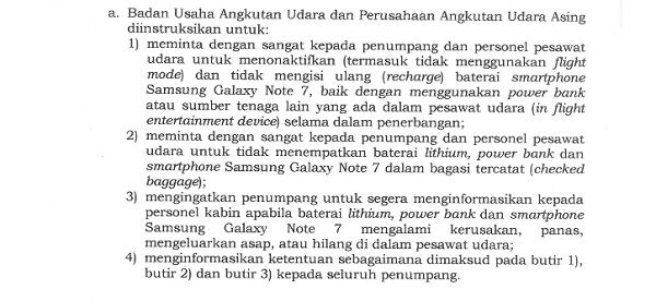 Kemenhub Larang Note 7 2
