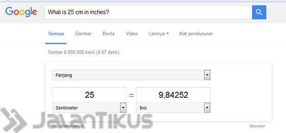 Konversi Apa Saja Di Google