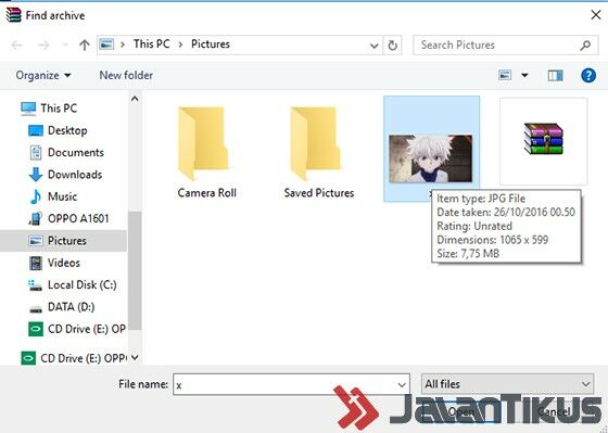 Menyembunyikan File Dalam Gambar 9