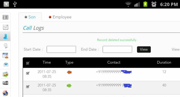 Monitor Call Sms Location