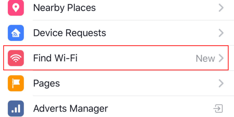 Find Wifi Facebook