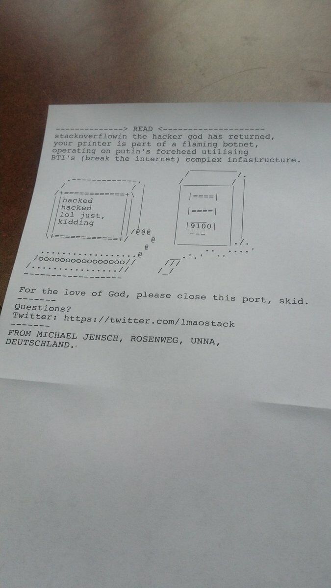 Hacker Retas Printer 1