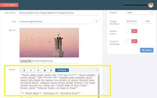 Tips Submit Konten