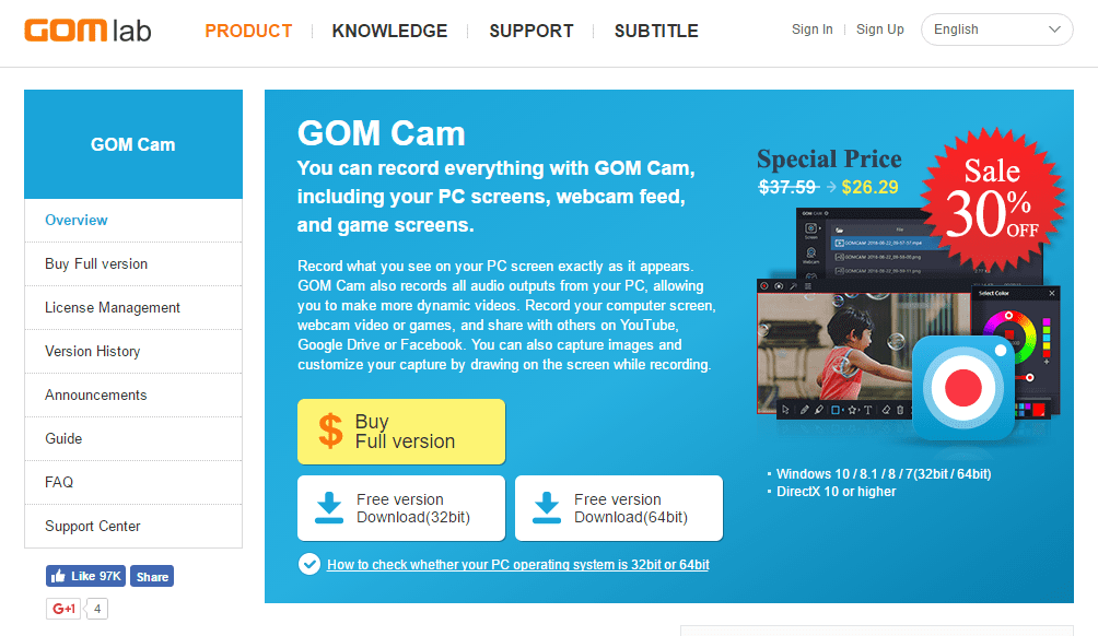 Software Perekam Layar Komputer Gom Cam