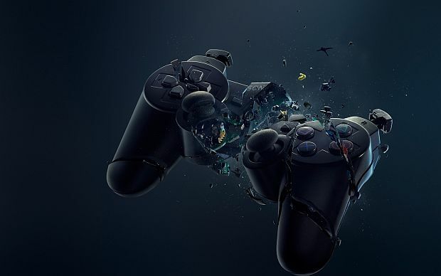 Videogamesblackbrokensonyconsolecrashplaystationdestroyedcrushdualshockgamepadcontrollerwallpaper2560x1600wwwwall321com