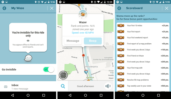 Google Maps vs Waze, gambar makeusof
