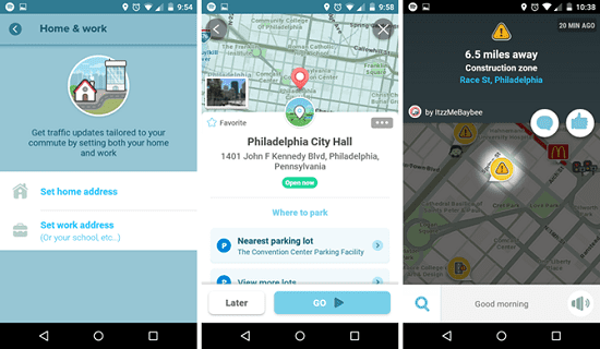 Google Maps vs Waze, gambar makeusof