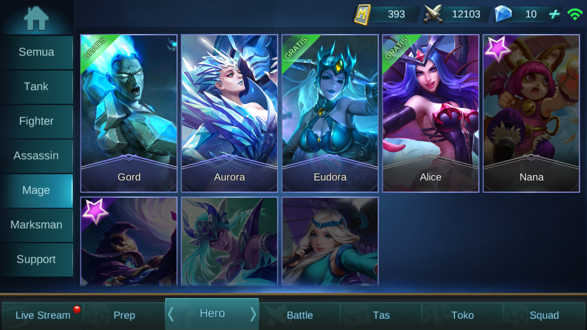 Hero Mage Di Mobile Legends