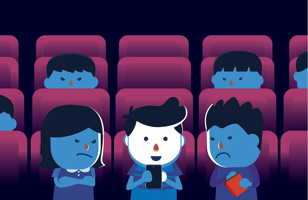 Dituntut Gebetan Gara Gara Main Hp Di Bioskop