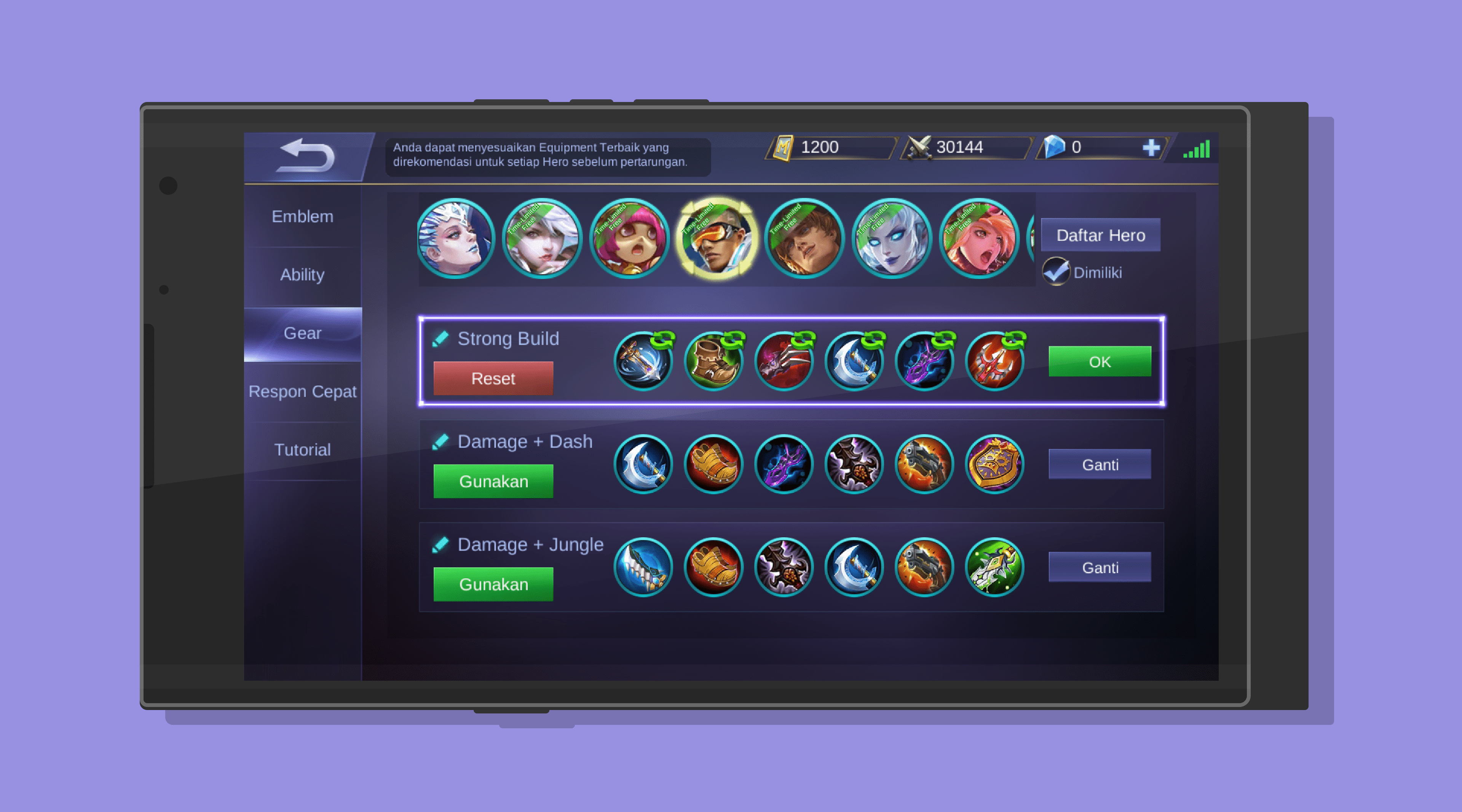 Build Item Bruno Mobile Legends