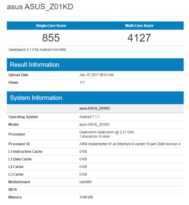 Asus Zenfone 4 Asusz01kd