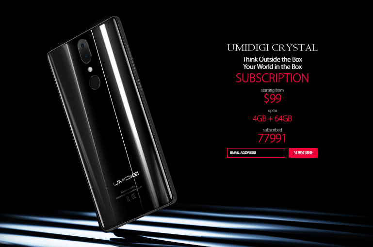 Umidigi Crystal Smartphone Tanpa Bezel Sejutaan 1